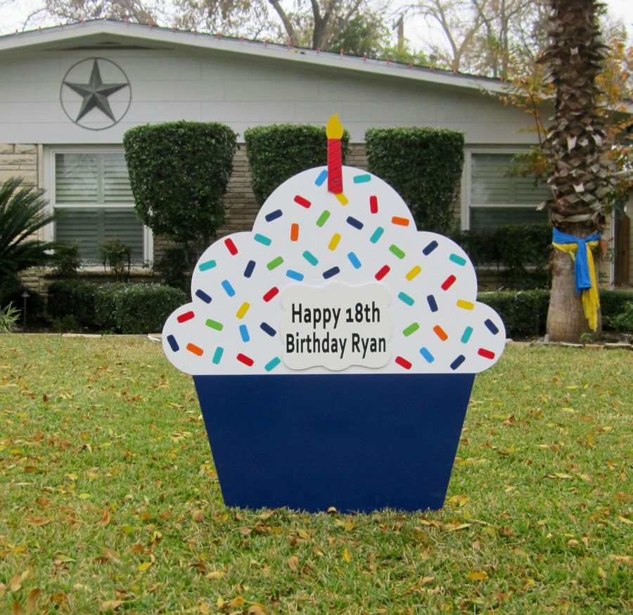 San Antonio Birthday Lawn Signs | Stork Lady Signs